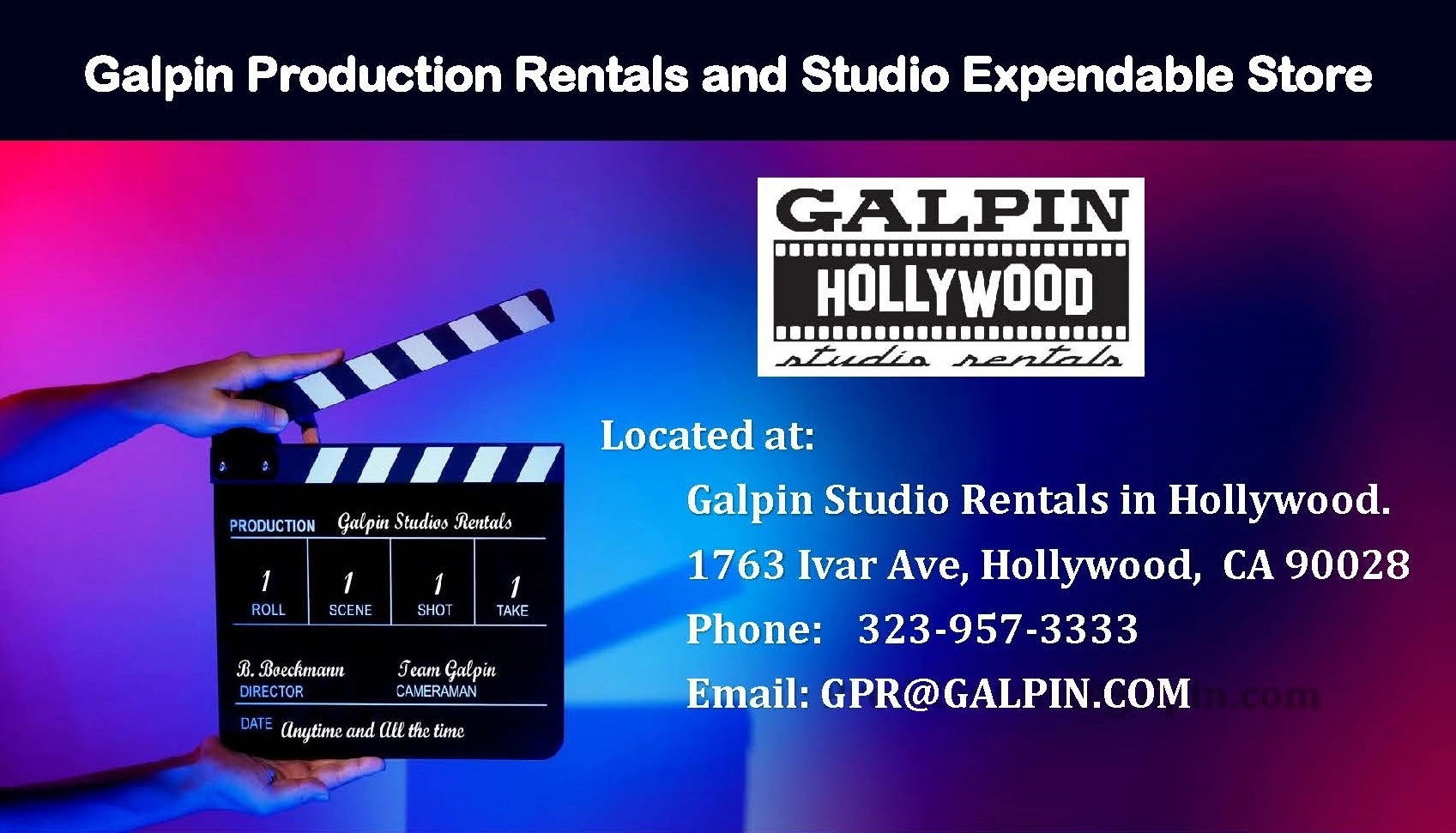 Main Production Rental Flier Image